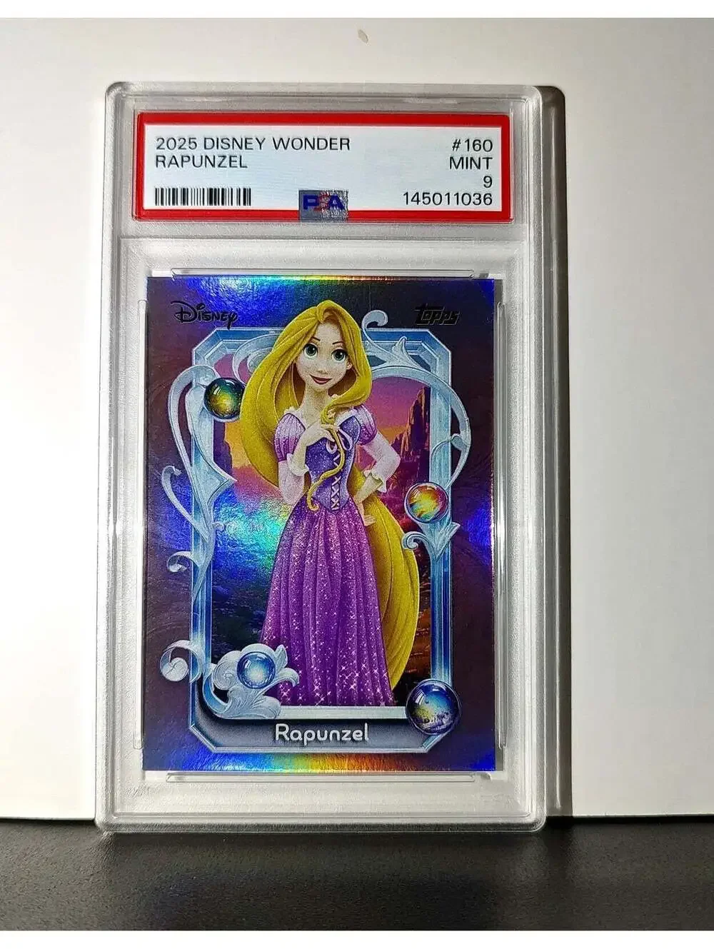 Rapunzel 2025 Topps Disney Cartoon Princess #160 Card Tangled PSA 9 MT